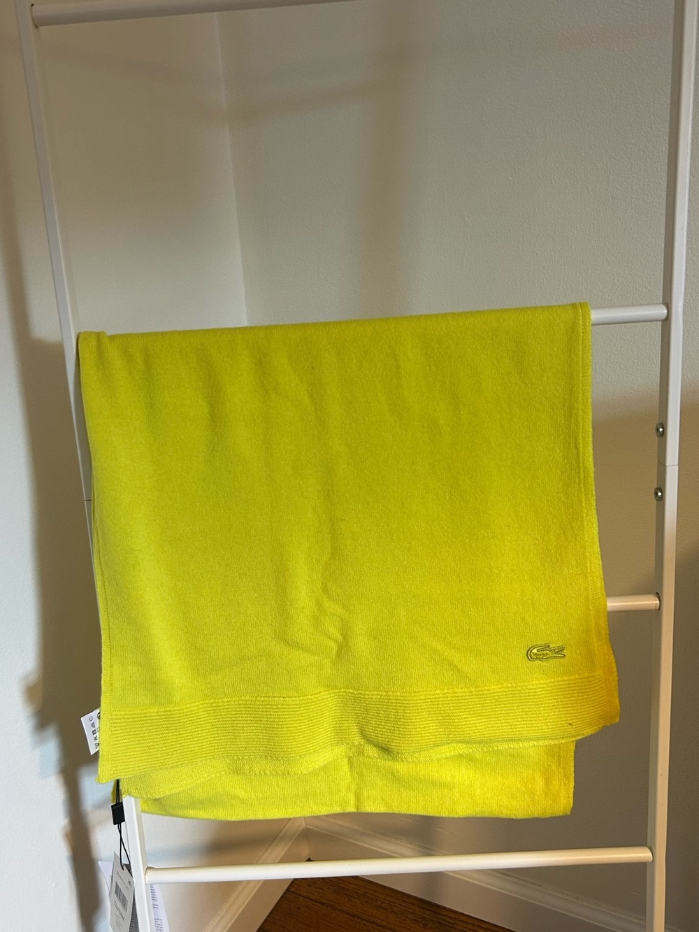 Lacoste Neon Yellow Tee with Branded Neck Label